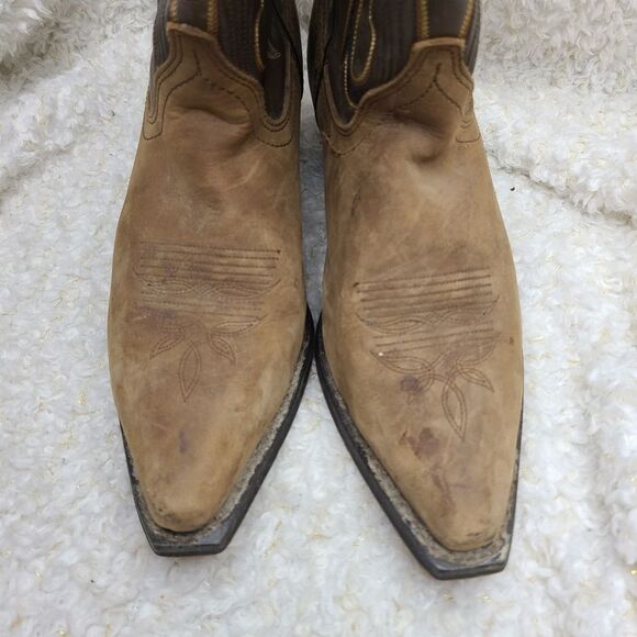 Laredo Lea Vamp Fox 5732 Embroidered Leather Western Boots sz 10 - Picture 3 of 10